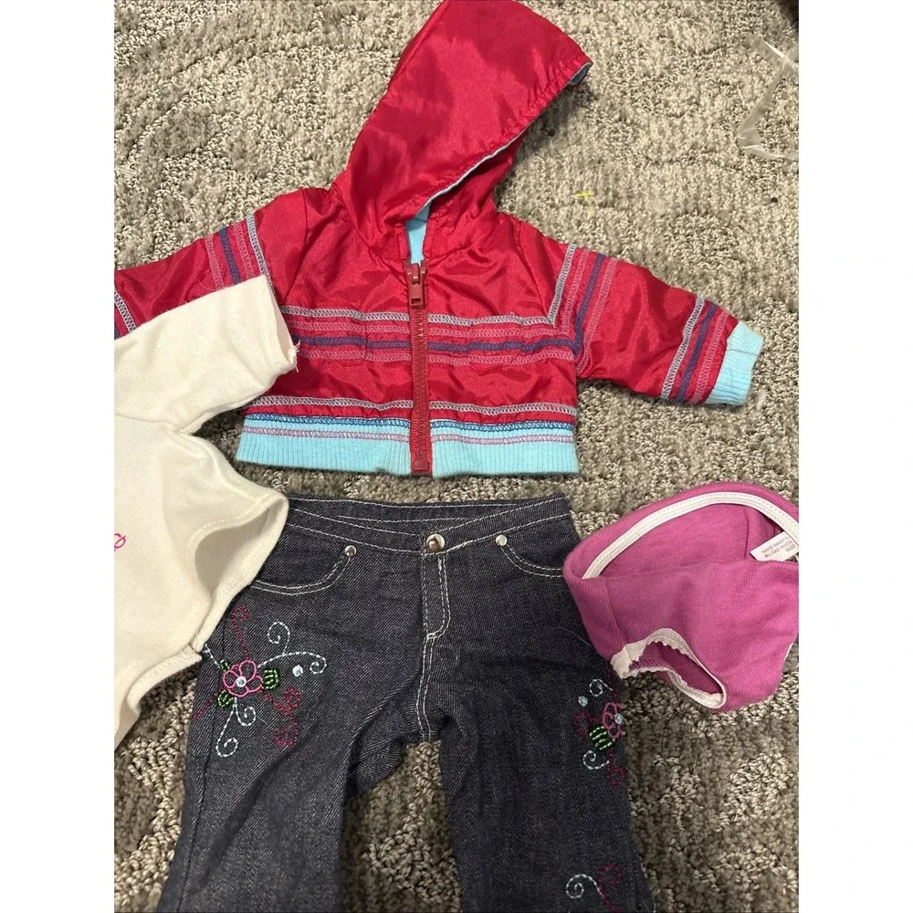 AMERICAN GIRL Doll Ready for Fun Outfit 2004 Jacket Jeans Top Panties